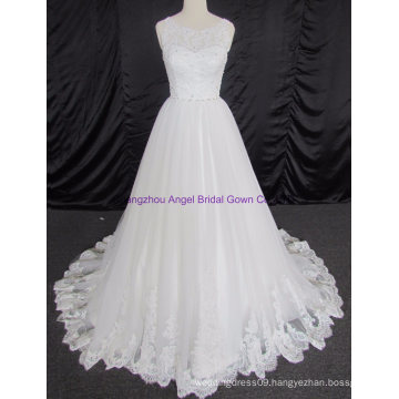 Empire Cap Sleeve Lace Bridal Gown